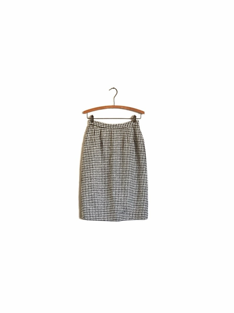 Pendleton Black and White Houndstooth Pencil Skirt